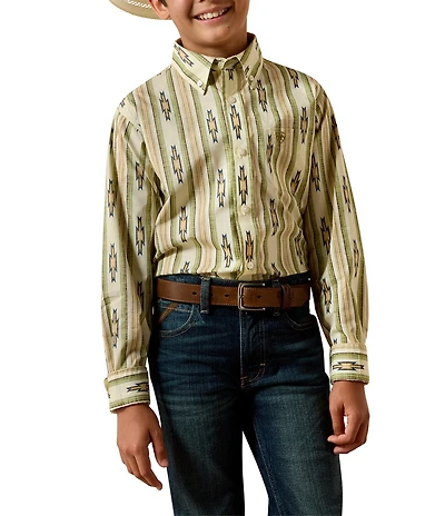 Ariat Big Boys Long-Sleeve Stephon Serape-Inspired Printed Woven Western Shirt