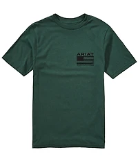 Ariat Big Boys Rustic Wood Flag Short-Sleeve T-Shirt