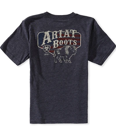Ariat Big Boys Short Sleeve American Bison T-Shirt