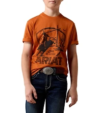 Ariat Big Boys Short Sleeve Tough As Leather T-Shirt
