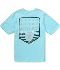 Ariat Big Boys Stripe Patriotic Badge Short Sleeve T-Shirt