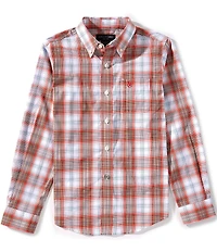 Ariat Big Boys Wallis Pro Series Long-Sleeve Plaid Woven Shirt