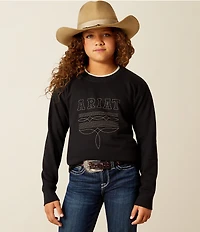 Ariat Big Girls Long-Sleeve Booted Logo Fleece Hoodie