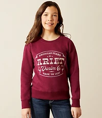 Ariat Big Girls Long-Sleeve Emblem Fleece Sweatshirt