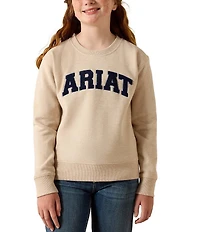Ariat Big Girls Long-Sleeve Logo Arch Fleece Sweatshirt