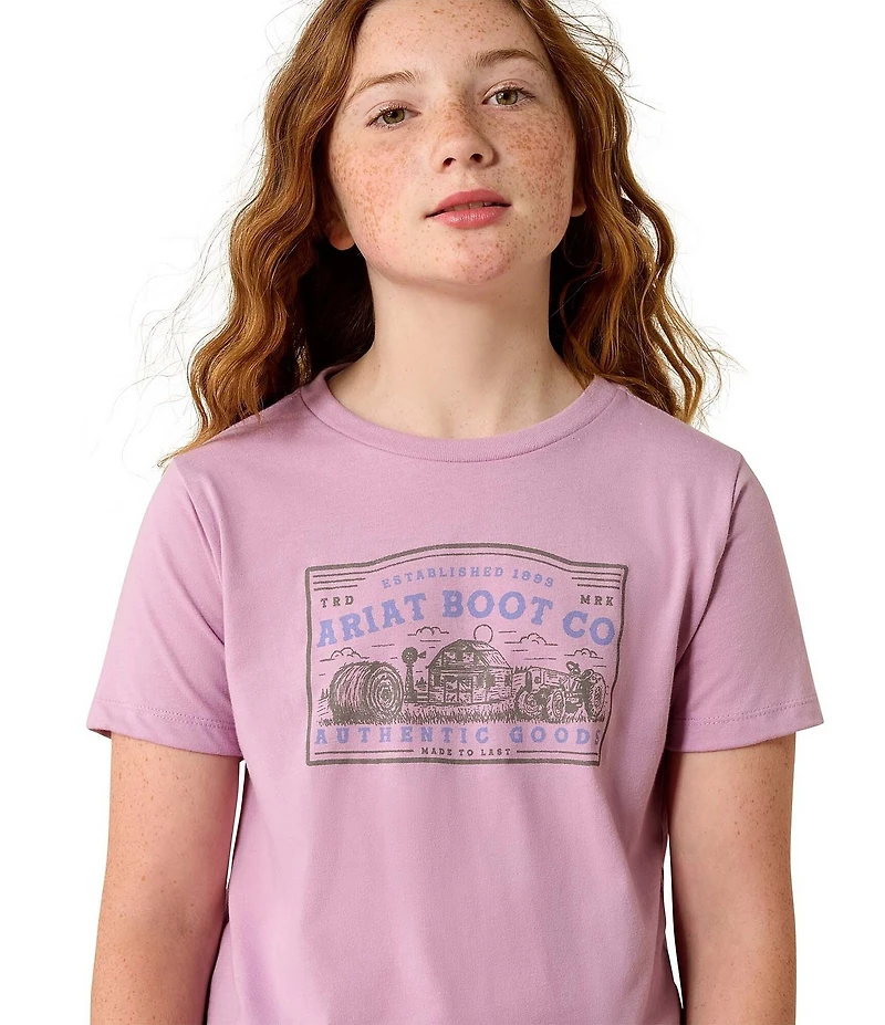 Ariat Big Girls Short-Sleeve Farm Patch T-Shirt