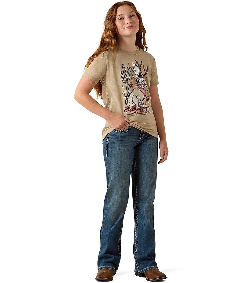 Ariat Big Girls Short-Sleeve Jackalope T-Shirt