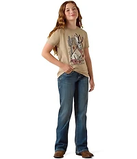 Ariat Big Girls Short-Sleeve Jackalope T-Shirt
