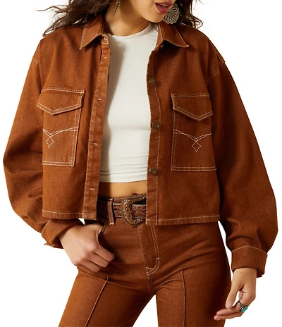 Ariat Boxy Western Cropped Boxy Denim Jacket