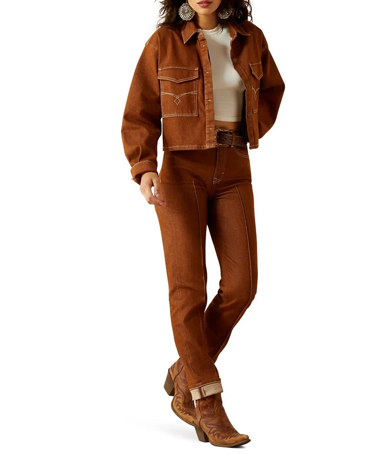 Ariat Boxy Western Cropped Boxy Denim Jacket