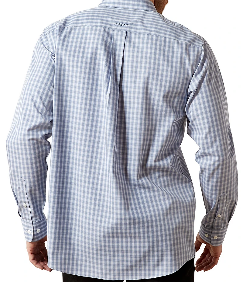 Ariat Brett Slim Fit Wrinkle Free Checked Long Sleeve Woven Shirt