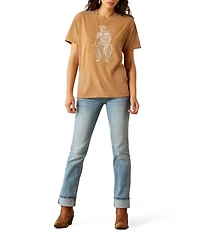 Ariat Buckaroo Chain-Stitched Crew Neck Short Sleeve Tee