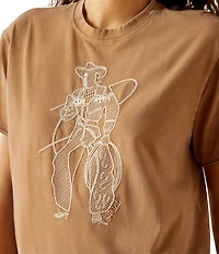 Ariat Buckaroo Chain-Stitched Crew Neck Short Sleeve Tee