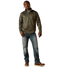 Ariat Caldwell Printed Long Sleeve 1/4 Zip Fleece Pullover