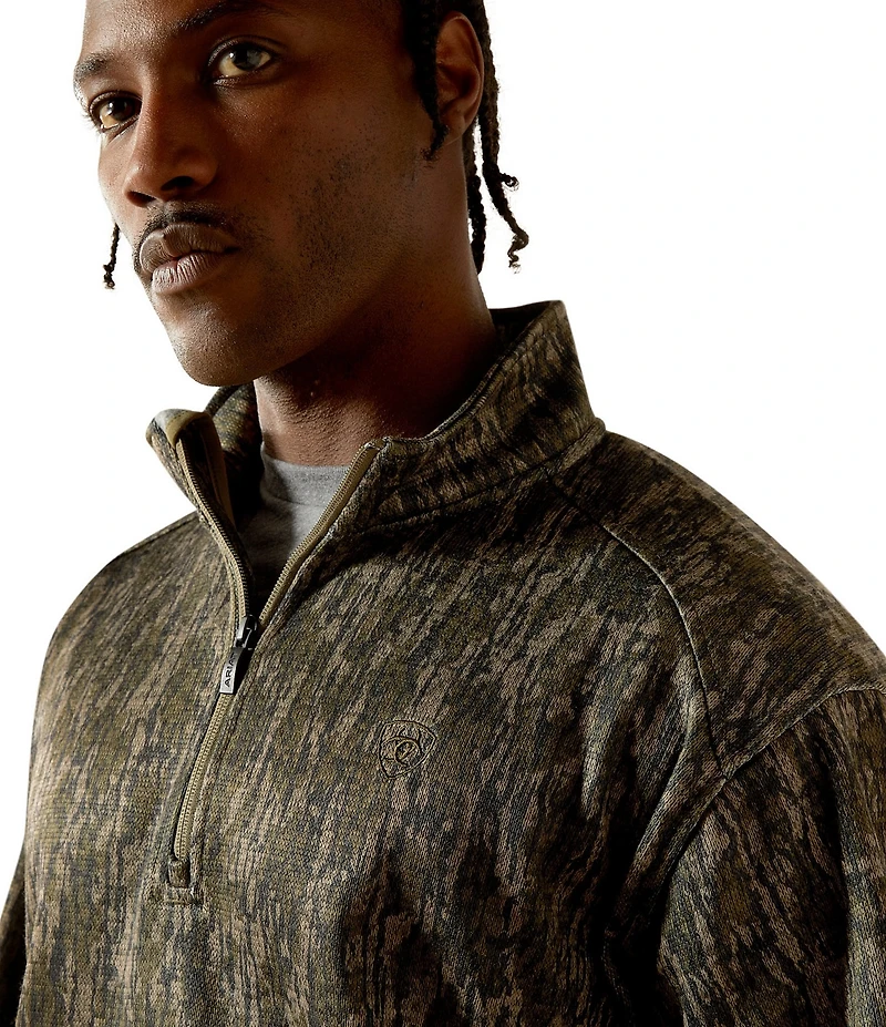 Ariat Caldwell Printed Long Sleeve 1/4 Zip Fleece Pullover