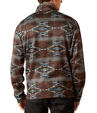 Ariat Caldwell Printed Long Sleeve 1/4 Zip Fleece Sweater
