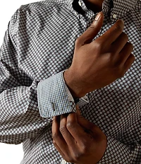 Ariat Caleb Classic Fit Wrinkle Free Long Sleeve Printed Woven Shirt