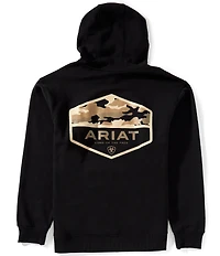 Ariat® Camouflage Hex Long Sleeve Brushed Fleece Graphic Hoodie