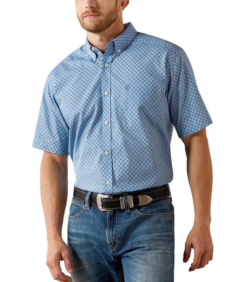 Ariat Cash Classic Fit Printed Wrinkle Free Woven Shirt