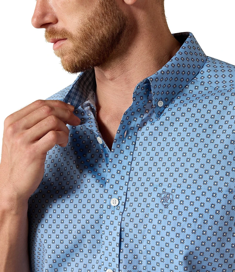 Ariat Cash Classic Fit Printed Wrinkle Free Woven Shirt