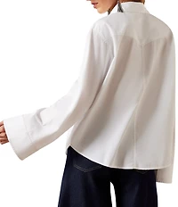 Ariat Cassidy Pearl Snap Long Bell Sleeve Top