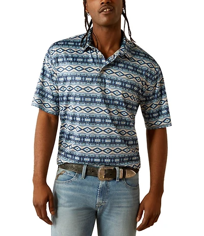 Ariat Charger Short Sleeve Printed Polo Shirt