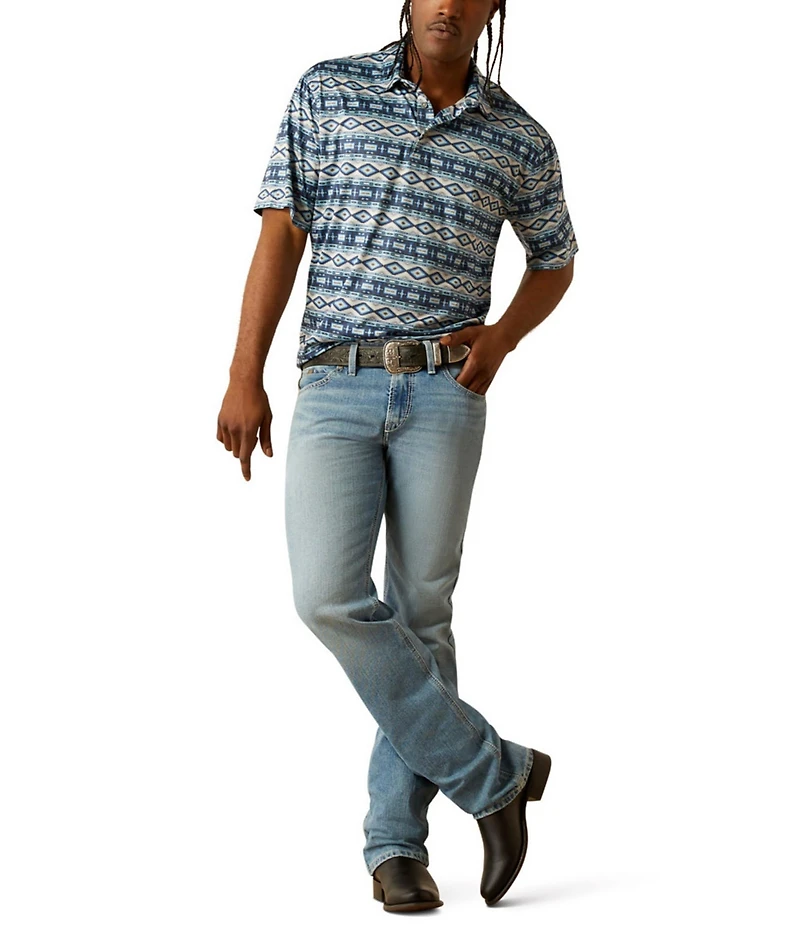 Ariat Charger Short Sleeve Printed Polo Shirt