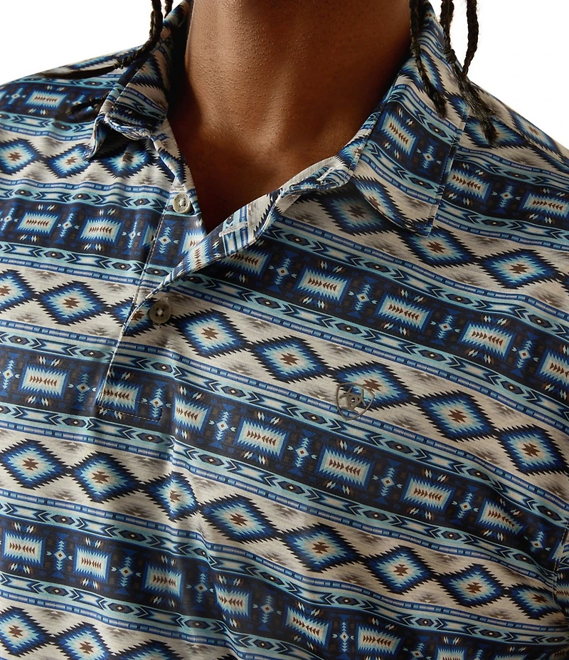Ariat Charger Short Sleeve Printed Polo Shirt