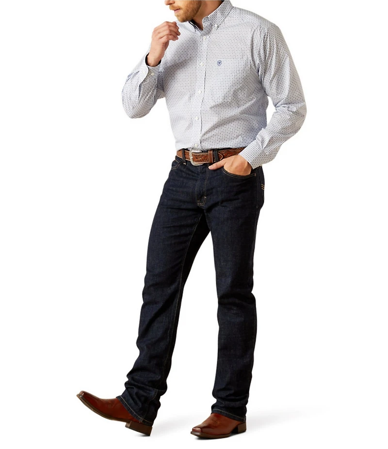 Ariat Classic-Fit Danny Wrinkle-Free Printed Long Sleeve Woven Shirt