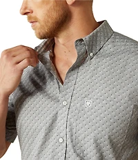 Ariat Classic Fit Obert Wrinkle Free Short Sleeeve Printed Woven Shirt