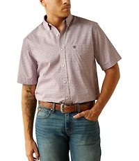 Ariat Classic Fit Rafael Wrinkle Free Short Sleeve Solid Woven Shirt