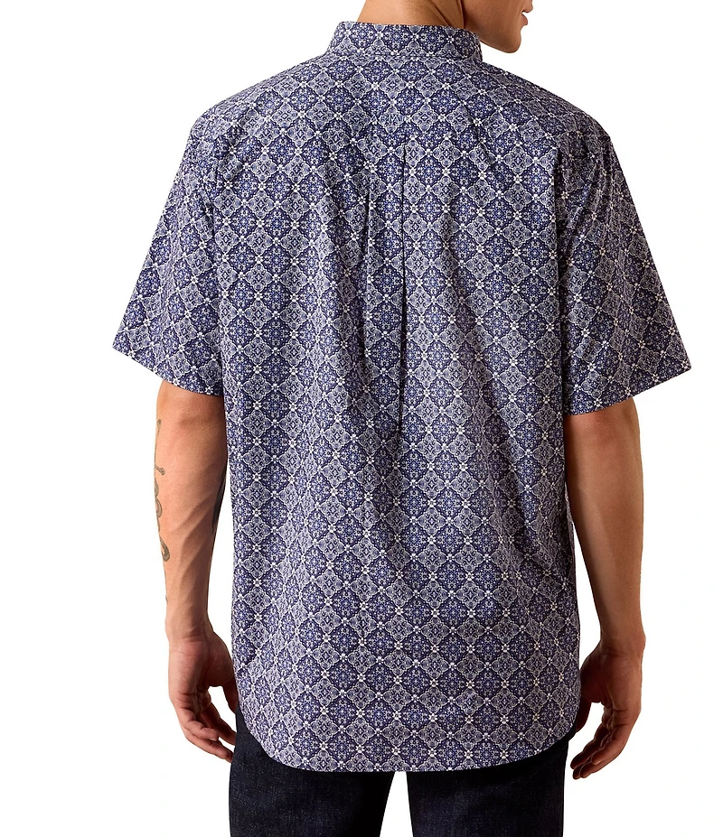 Ariat Classic Fit Short Sleeve Bill Medallion Printed Shirt