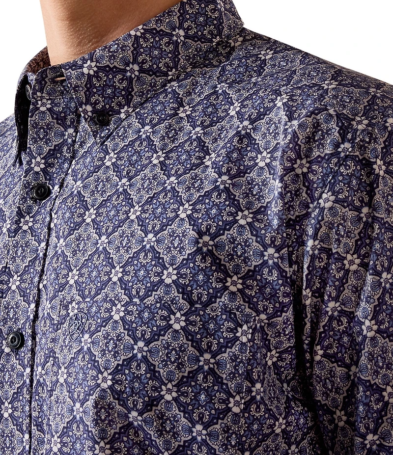 Ariat Classic Fit Short Sleeve Bill Medallion Printed Shirt