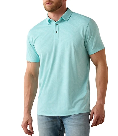 Ariat Classic Fit Short Sleeve Printed Jacquard Polo