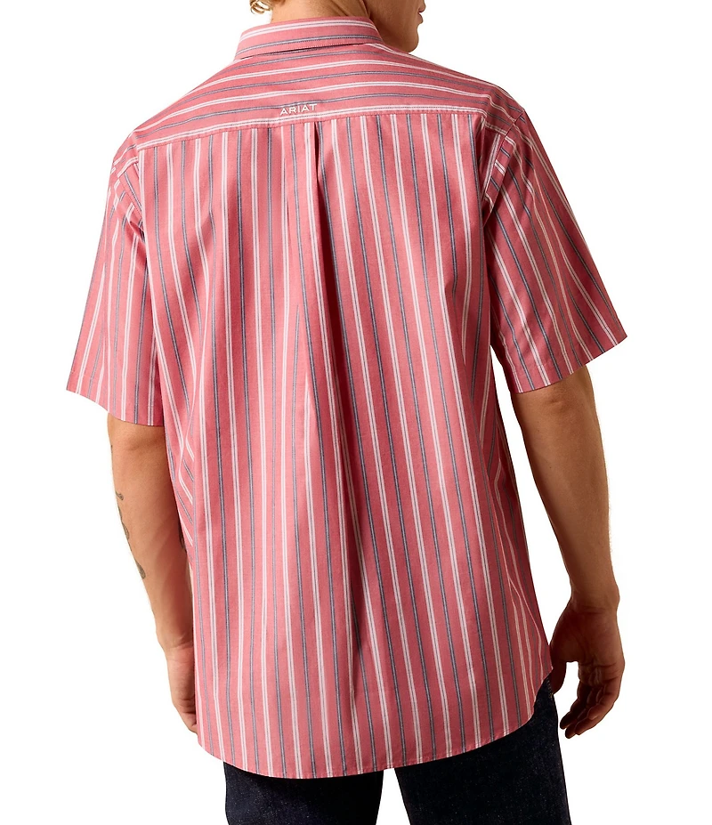 Ariat Classic Fit Short Sleeve Pro Series Bobby Striped Shirt