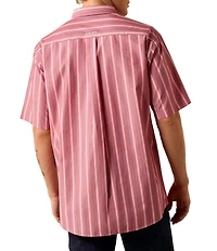 Ariat Classic Fit Short Sleeve Pro Series Bobby Striped Shirt