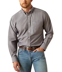 Ariat Classic Fit Wrinkle Free Long Sleeve Solid Woven Shirt