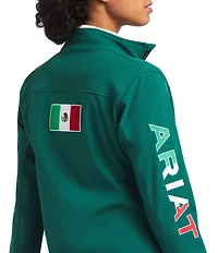 Ariat Classic Team Softshell Mexico Stand Collar Long Sleeve Zip Front Jacket