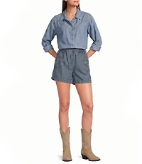 Ariat Coordinating Bonfire Western Yoke Point Collar Long Sleeve Snap Front Shirt