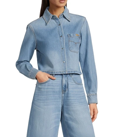 Ariat Coordinating Denim Cropped Comfort Shirt Jacket