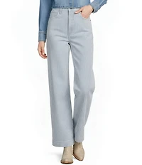 Ariat Coordinating Denim Stripe Ultra High Rise Jazmine Wide Leg Cropped Jeans