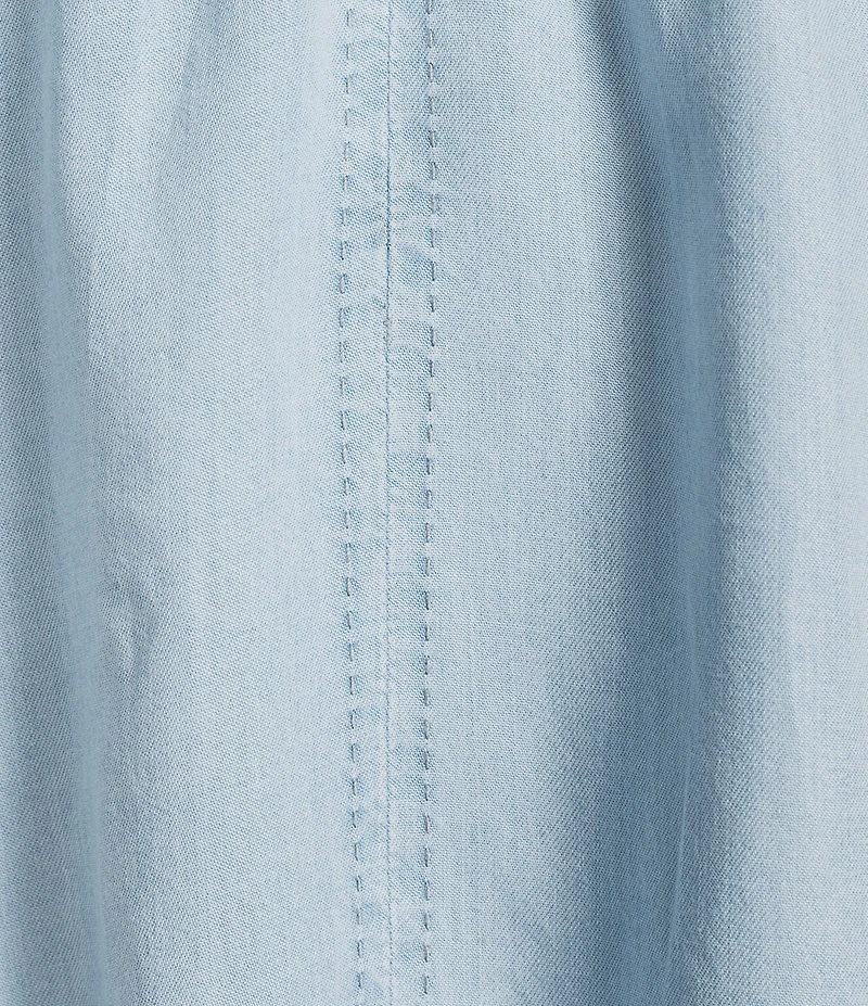 Ariat Coordinating Lynn Tencel Convertible Elastic Neckline Tiered Ruffle Sleeve Top