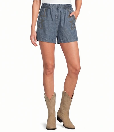 Ariat Coordinating Summer Western Stitch Paperbag High Waisted Shorts