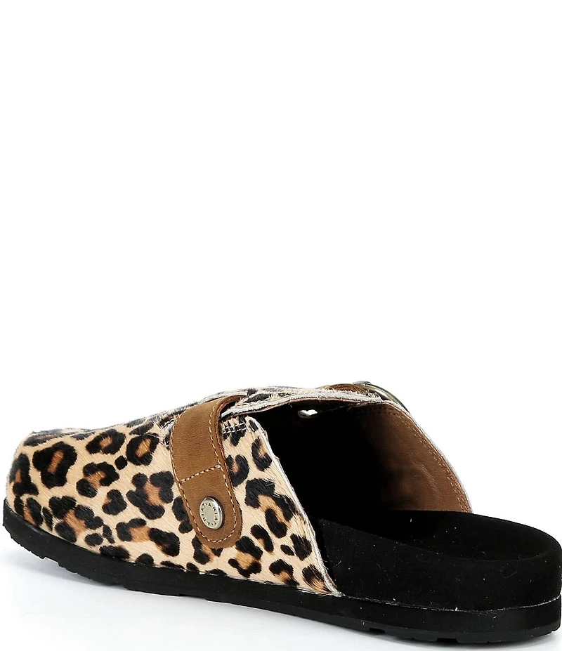 Ariat Country Leopard Print Faux Fur Mules