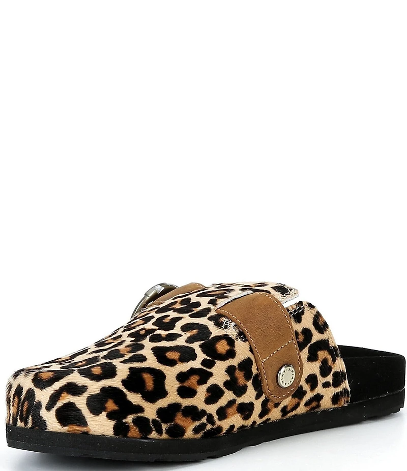 Ariat Country Leopard Print Faux Fur Mules