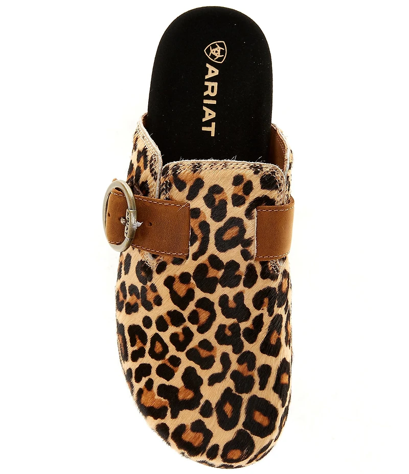 Ariat Country Leopard Print Faux Fur Mules