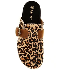 Ariat Country Leopard Print Faux Fur Mules