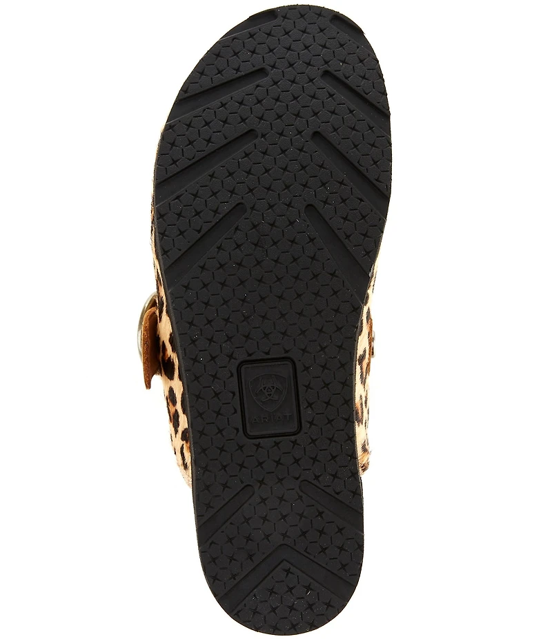 Ariat Country Leopard Print Faux Fur Mules