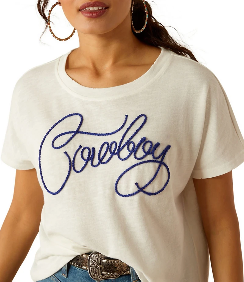 Ariat Cowboy Rope Embroidered Boxy T-Shirt