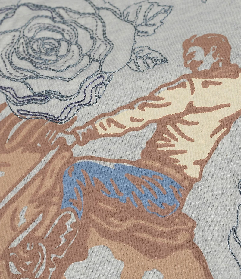 Ariat Cowboy Rose Cotton Crew Neck Short Sleeve Boyfriend T-Shirt